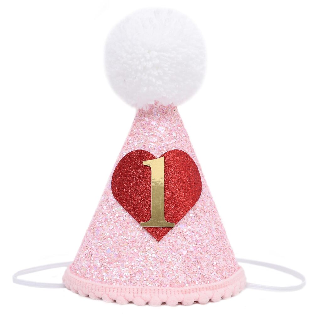 3764 Red Heart 1st Birthday Hat - Valentines Sweet One Birthday